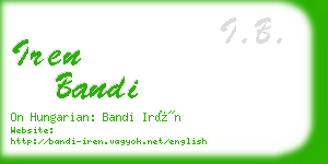 iren bandi business card